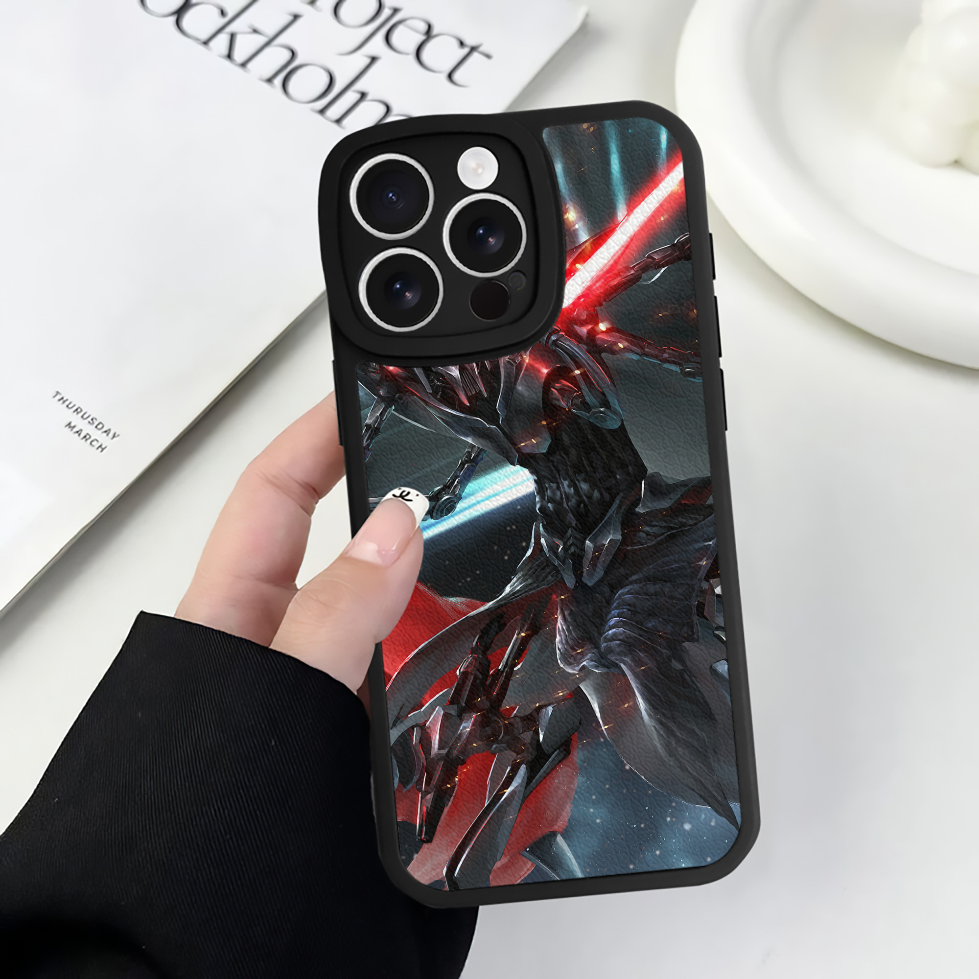 （画像用） スター・ウォーズ Star Wars 【iPhone 16シリーズ対応】シリコンスマホケース（レザー調） 材質：シリコン